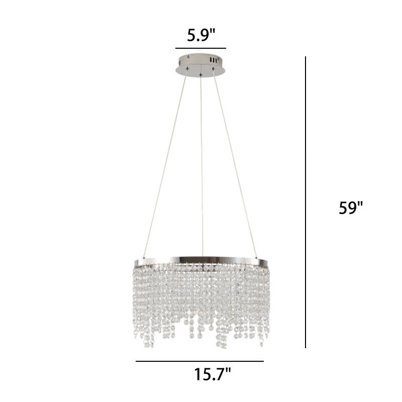 15.7-inch Luxury Modern Pendant Light Crystal Chandelier