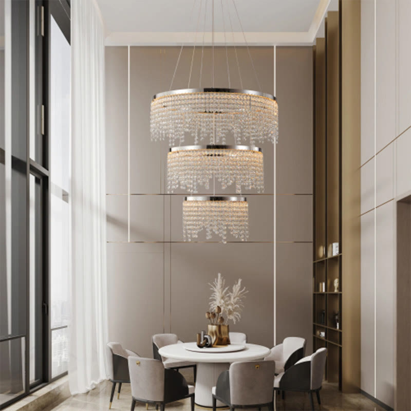 23.6-inch Three-layer Fancy Crystal Chandelier - image 3