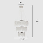 23.6-inch Three-layer Fancy Crystal Chandelier