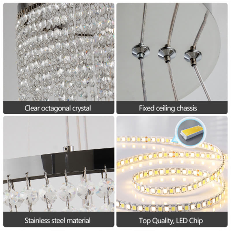 23.6-inch Three-layer Fancy Crystal Chandelier - image 6