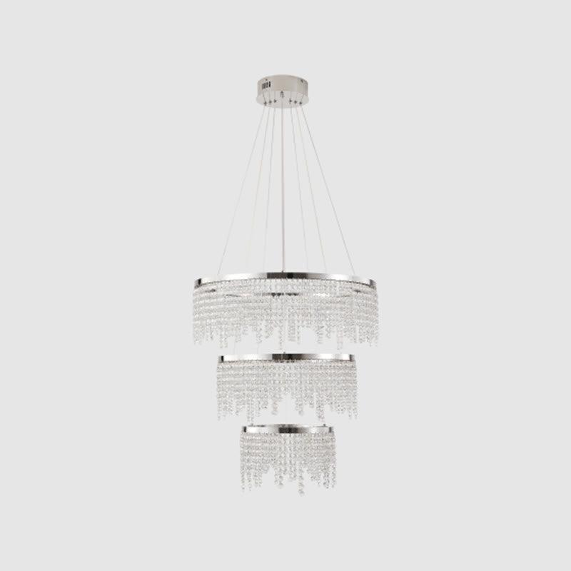 23.6-inch Three-layer Fancy Crystal Chandelier - image 1