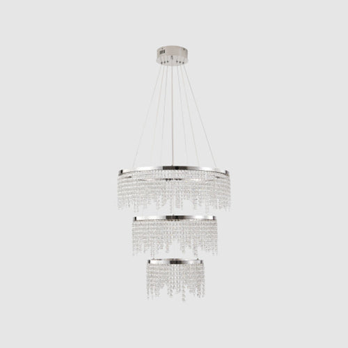 23.6-inch Three-layer Fancy Crystal Chandelier - image 1