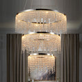 23.6-inch Three-layer Fancy Crystal Chandelier - Sliver+Transparent - image 0