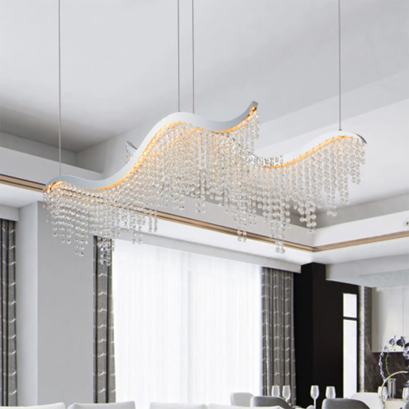 36.2-inch Dangling Wave Crystal Chandeliers  - image 3