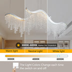 36.2-inch Dangling Wave Crystal Chandeliers  - image 5