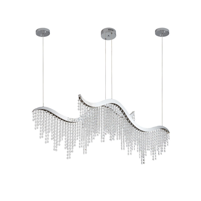 36.2-inch Dangling Wave Crystal Chandeliers