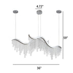 36.2-inch Dangling Wave Crystal Chandeliers  - image 8