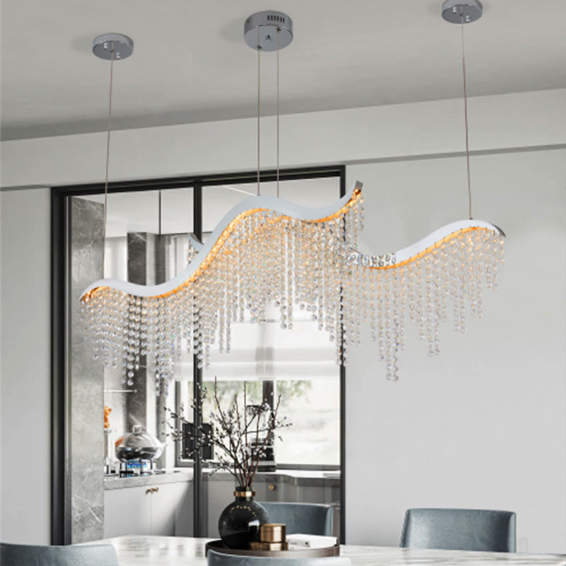 36.2-inch Dangling Wave Crystal Chandeliers  - image 2