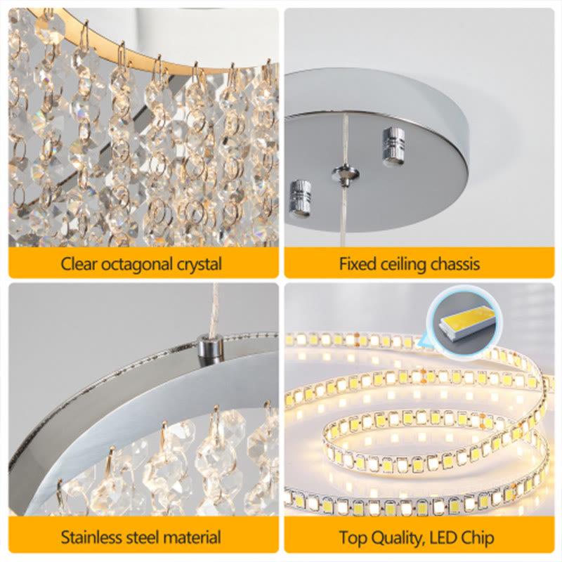 36.2-inch Dangling Wave Crystal Chandeliers  - image 6
