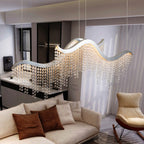 36.2-inch Dangling Wave Crystal Chandeliers  - image 4
