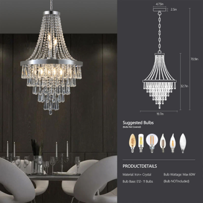 Large Contemporary Luxury Crystal Chandeliers  - image 9