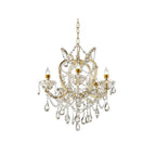 22-inch Gold Luxury Crystal 5-light Led Pendant Lamp - image 1