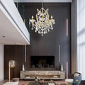 22-inch Gold Luxury Crystal 5-light Led Pendant Lamp - Gold - image 0