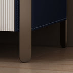 Creative Solid Wood Saddle Leather Nightstand 17.72" - image 4