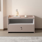 Large Size Solid Wood Saddle Leather Nightstand - image 6