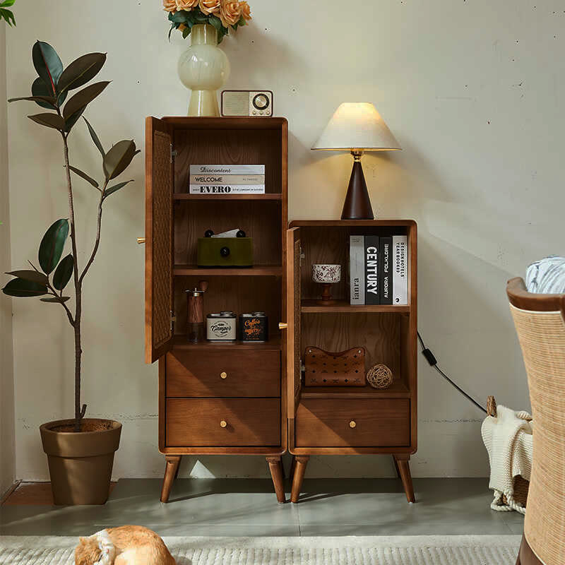 Solid Wood Retro Chest Of Drawers Storage Cabinet