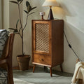 Solid Wood Retro Chest Of Drawers Storage Cabinet - Walnut - H34.65" - image 0