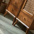 Solid Wood Retro Chest Of Drawers Storage Cabinet - image 7