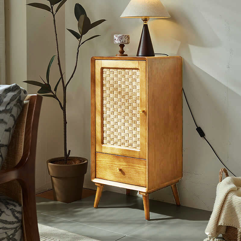 Solid Wood Retro Chest Of Drawers Storage Cabinet - Cherry wood - H34.65" - image 14
