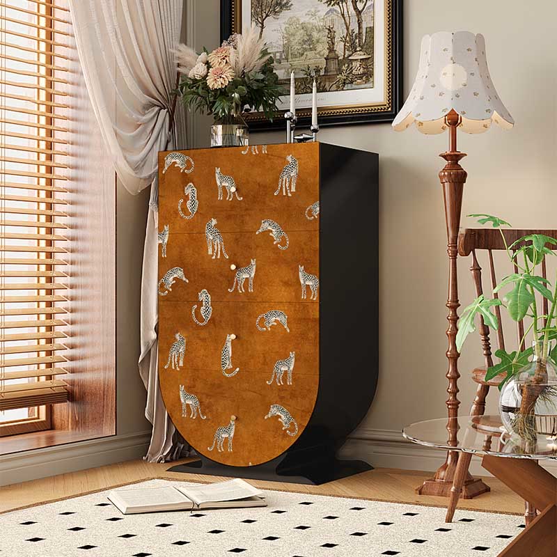 Modern Pattern Solid Wood Storage Cabinet