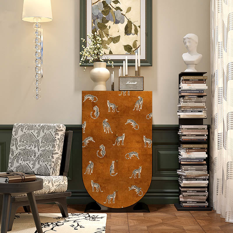 Modern Pattern Solid Wood Storage Cabinet