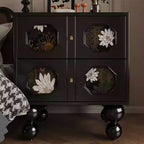 Retro Print Solid Wood Storage Cabinet - image 3