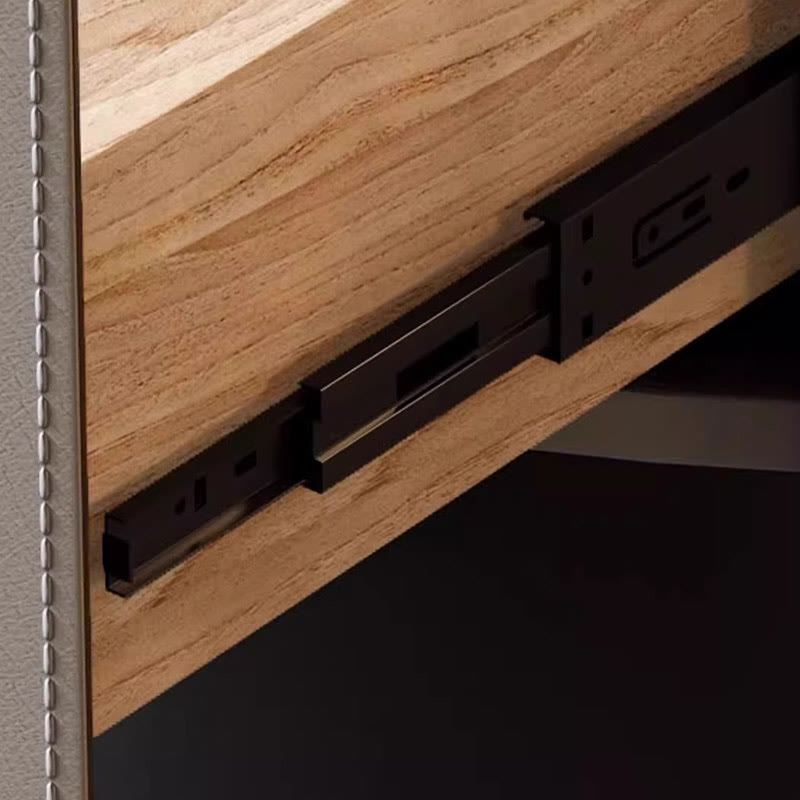 Saddle Leather Nightstand With Mushroom Base - image 13