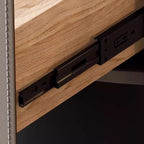 Saddle Leather Nightstand With Mushroom Base - image 13
