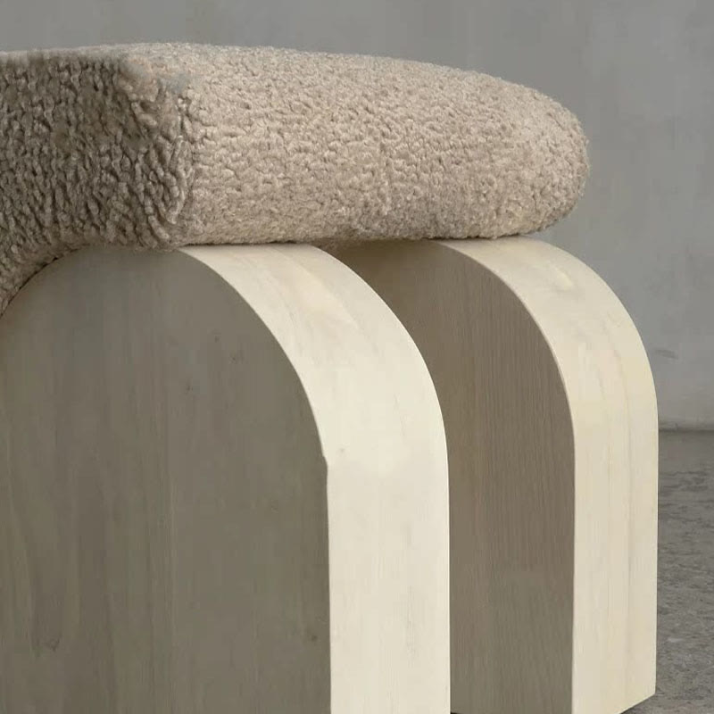 Creative Bedroom Upholstered Solid Wood Bedside Bench - image 5