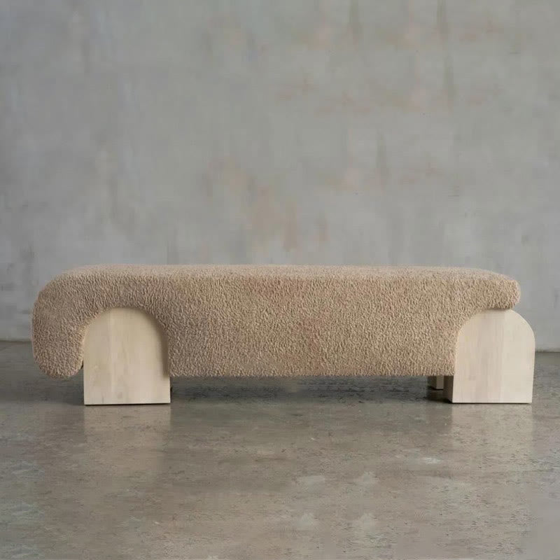 Creative Bedroom Upholstered Solid Wood Bedside Bench - image 2