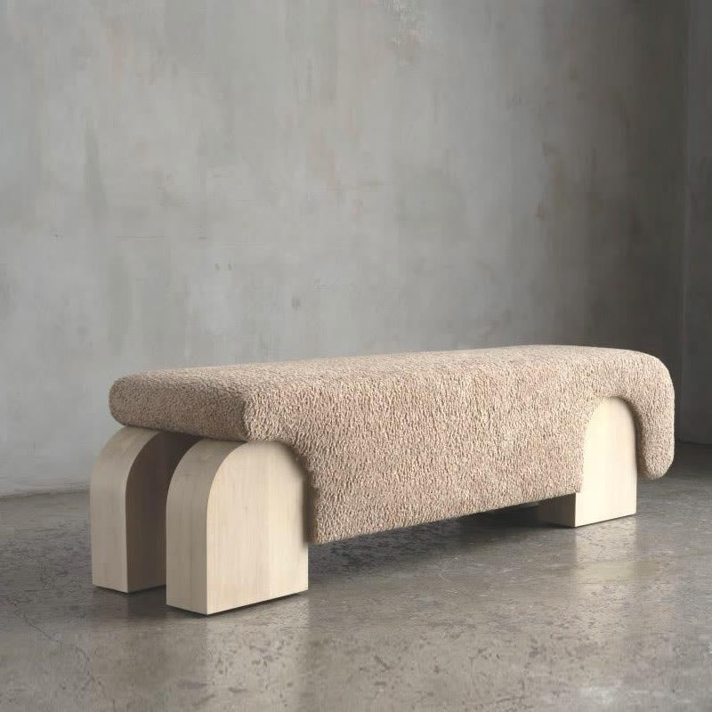 Creative Bedroom Upholstered Solid Wood Bedside Bench - image 3