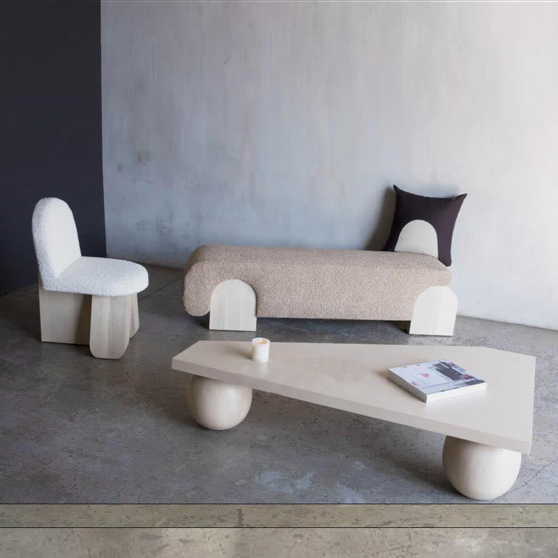 Creative Bedroom Upholstered Solid Wood Bedside Bench - image 4