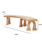 Retro Living Room Solid Wood Bench - image 8