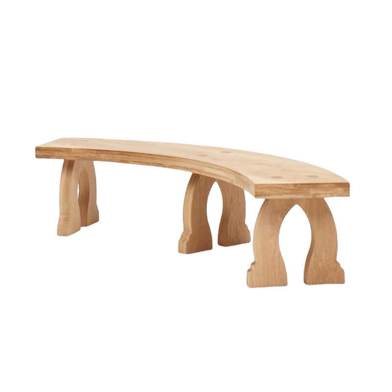 Retro Living Room Solid Wood Bench