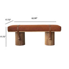 Retro Solid Wood Living Room Sofa Bench - image 7