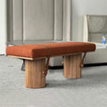 Retro Solid Wood Living Room Sofa Bench - Natural wood - image 0