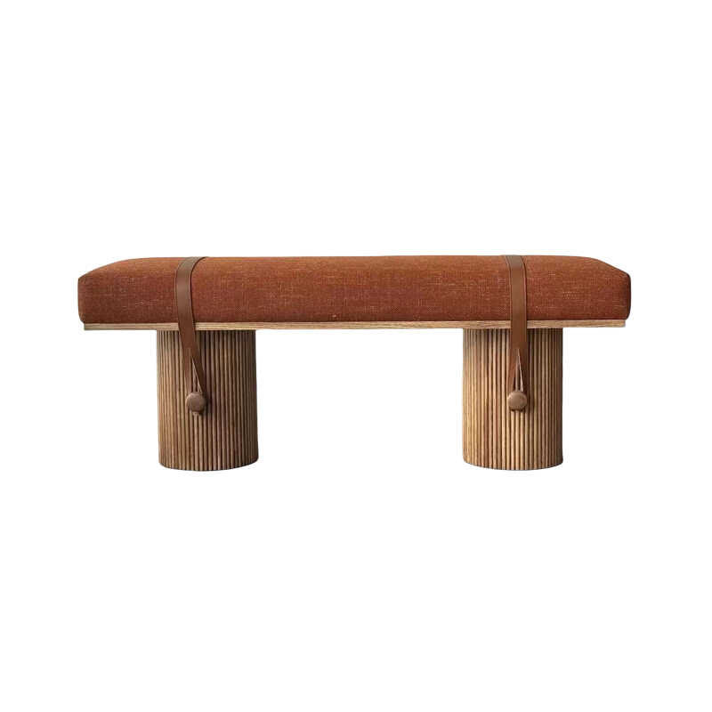 Retro Solid Wood Living Room Sofa Bench - image 1