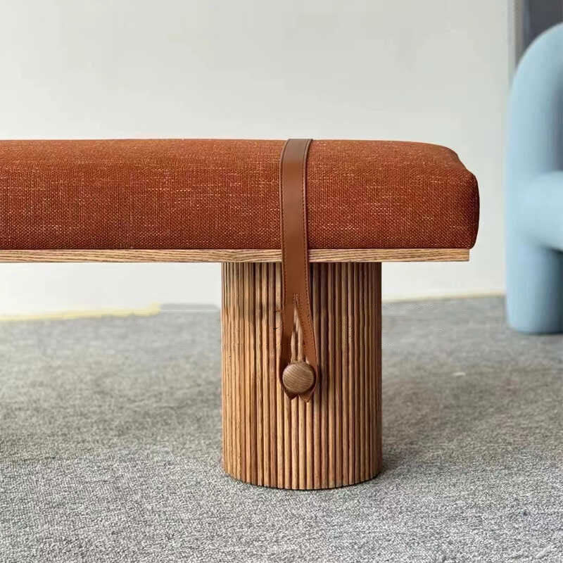 Retro Solid Wood Living Room Sofa Bench - image 4
