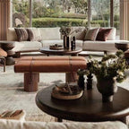 Retro Solid Wood Living Room Sofa Bench - image 2