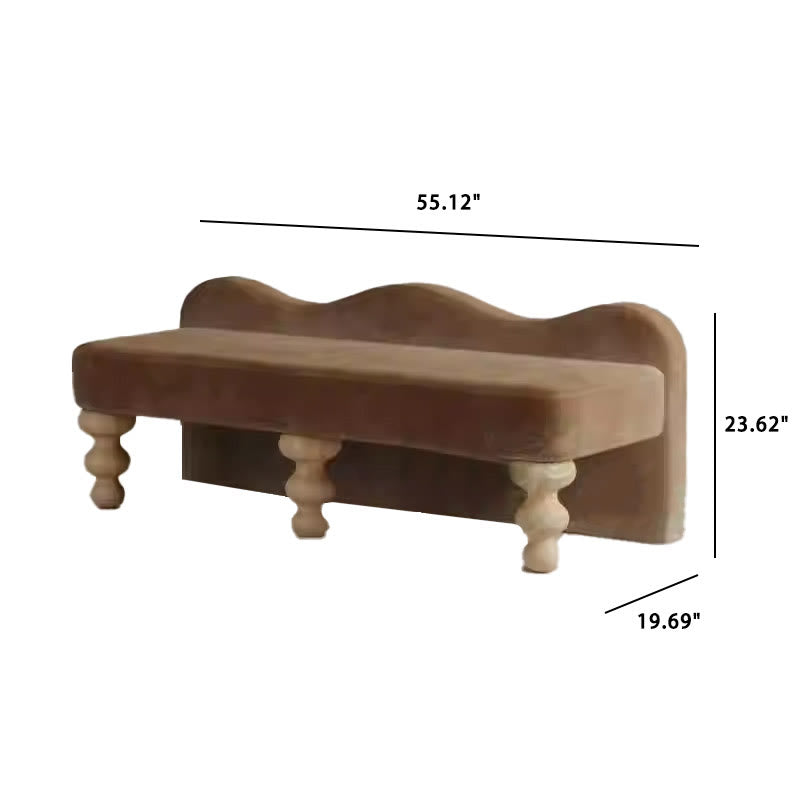 Fan-shaped Back Living Room Sofa Bench