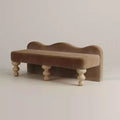 Fan-shaped Back Living Room Sofa Bench - Brown - image 0