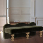 Fan-shaped Back Living Room Sofa Bench - image 6