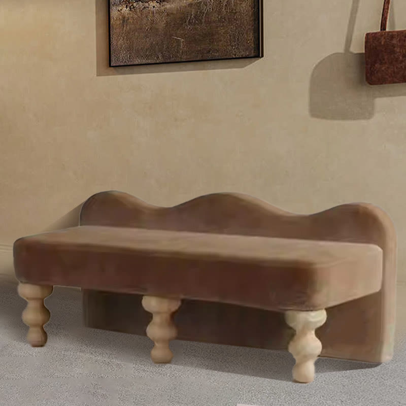 Fan-shaped Back Living Room Sofa Bench