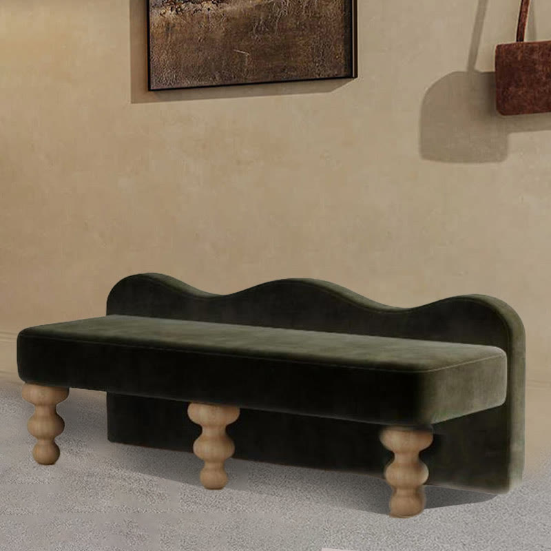 Fan-shaped Back Living Room Sofa Bench