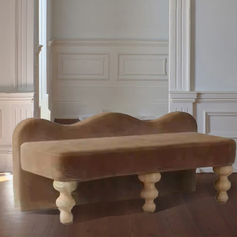 Fan-shaped Back Living Room Sofa Bench