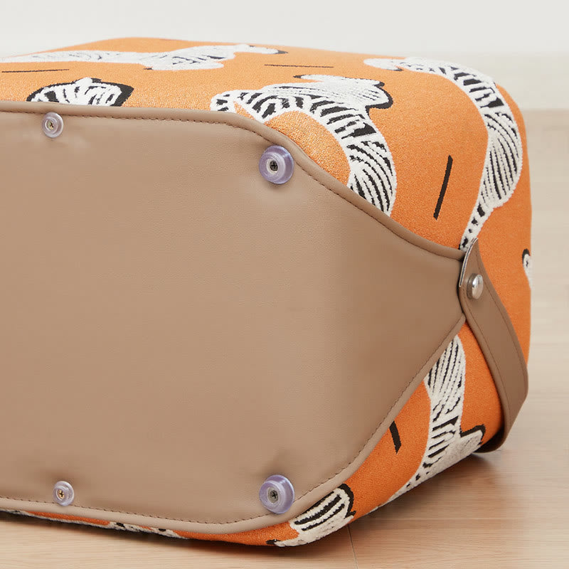 Zebra Portable Shoe Ottoman