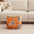Zebra Portable Shoe Ottoman - image 2