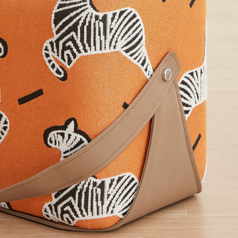 Zebra Portable Shoe Ottoman - image 5