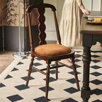 1x/2x Retro Leisure Backrest Solid Wood Chair - image 5