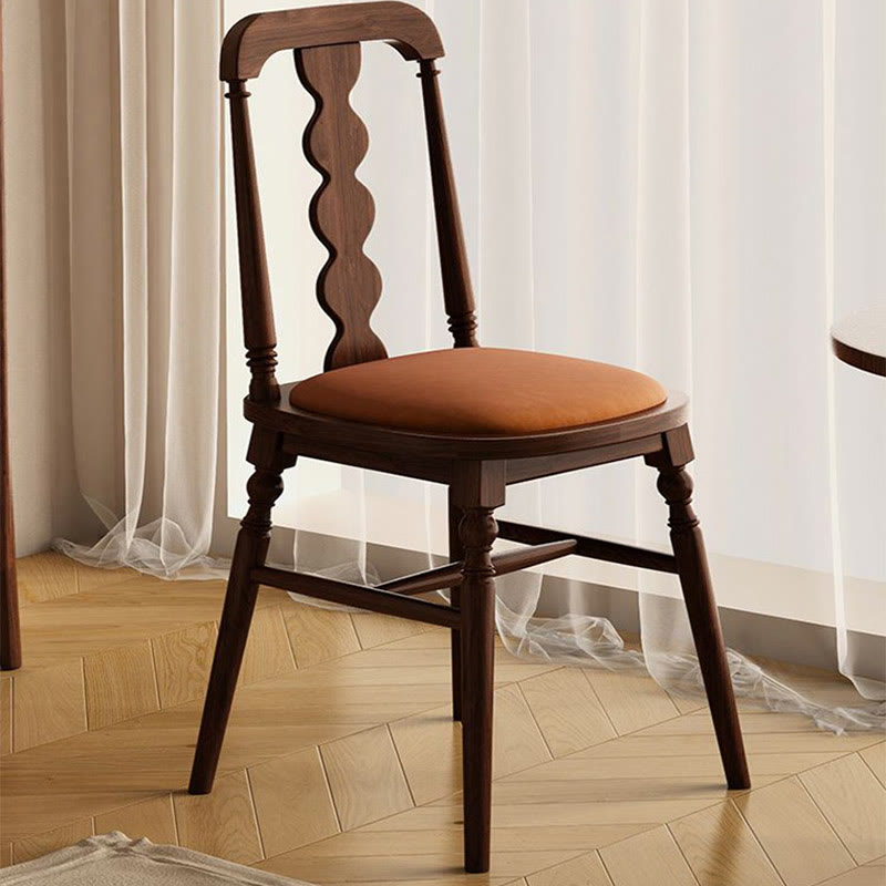 1x/2x Retro Leisure Backrest Solid Wood Chair - image 6